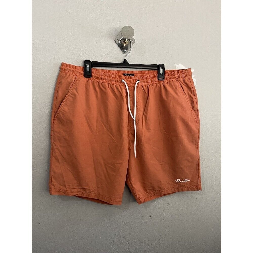 Primitive Mens Swim Trunks Shorts Lined Size XL Orange
